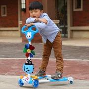 Trẻ em của scooter 3-10 tuổi dual-mục đích scooter bốn bánh bánh xe xe ánh sáng bánh xe có thể gập lại hot xe đẩy em bé