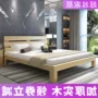 Kinh tế-person cấu trúc khung log đơn giản hiện đại gạo rắn gỗ cạnh giường cho thuê phòng thấp tầng couch lớp đơn giản giường gỗ gấp 3 khúc