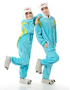 Finn phim hoạt hình động vật một mảnh đồ ngủ nam và nữ nhung đôi san hô Fara Finn kigurumi những người thân