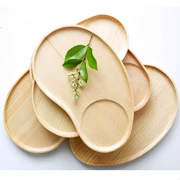 Xuất khẩu Nhật Bản và Hàn Quốc Thái gỗ sồi tấm eo oval bảng khay cao su trái cây gỗ tấm với bát