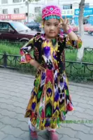 Синьцзян Эдлайс Юбка Шелк -Девушка Юбка Сценя Жилета Детская одежда танцевальная юбка бесплатная доставка уйгурская одежда