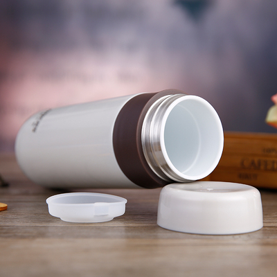 陶瓷双层骨瓷内胆保温杯粉女时尚泡茶茶杯直身水杯子有盖子300