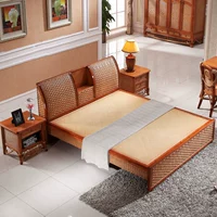 Тенгму мебель, мебель для виноградного лозы, ломовая лопа, ротанное кровать, ротан