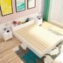 Giường hiện đại 1.8 m giường đôi 1.5 m giường gỗ 2 m tấm giường cao hộp lưu trữ giường hiện đại nhỏ gọn Giường