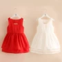 Váy không tay cho bé 2019 hè Hàn Quốc của bé gái mới Quần áo trẻ em Váy ren trẻ em qz-2907 - Váy váy len bé gái