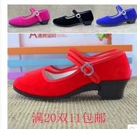 Старая пекинская ткань обувь женская одиночная обувь обувь отель Red Black Dance Show