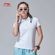 Li Ning áo sơ mi ngắn tay nữ thể thao đời mới trang phục thể thao giản dị APLN128 - Áo polo thể thao