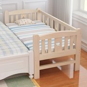 Mà không cần nghiên cứu bảng gỗ rắn đơn giản trẻ em hiện đại giường cũi trẻ em giường với hộ lan tôn sóng giường nhỏ đồ nội thất dân cư