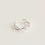 Nhẫn 925 sterling bạc thiết kế tối giản lượn sóng vòng thời trang Hàn Quốc mở bạc có thể điều chỉnh ngón trỏ đuôi nhẫn nữ mẫu nhẫn nam đẹp 2020
