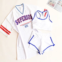 Hàn Quốc nhỏ hương thơm chia bộ bikini ba mảnh áo tắm áo tắm nữ bụng mỏng bụng bảo thủ áo tắm thể thao 	bikini 2 mảnh màu trắng	