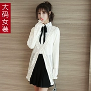 Cộng thêm phân bón XL cho phụ nữ mùa xuân và mùa thu ren Hàn Quốc xù lông dài đan áo len mỏng áo len - Cardigan