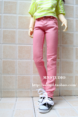 taobao agent M3 Bjd baby clothing 4 points and 3 points HID uncle candy pink pencil pants strong uncle customized