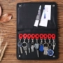 T26-2127 dung lượng lớn hộ gia đình lưu trữ dài đen công cụ nhận xe keychain gói thẻ ngân hàng ví móc chìa khóa nữ