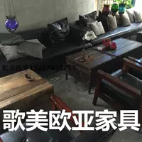 Man bàn cà phê và ghế sofa thẻ tùy biến Man chuỗi cửa hàng cà phê gỗ rắn đồ nội thất ghế ăn bàn tùy chỉnh - Nội thất khách sạn kệ để giày dép