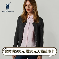 Polo sport2018 mới thời trang casual cardigan áo len nữ tính lỏng lỏng áo len áo áo khoác len cardigan nữ