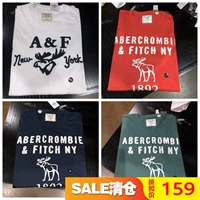 New York Dabao Abercrombie & Fitch nam mùa hè thường thư mẫu ngắn tay áo T-Shirt Áo thun nam tay ngắn