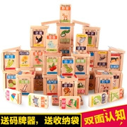 100 mảnh ghép hình bằng gỗ, trẻ nhỏ, giáo dục mầm non, đồ chơi trẻ em giáo dục, domino, chữ Hán, số