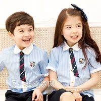Đồng phục học sinh Nhật Bản và Hàn Quốc tùy chỉnh đồng phục học sinh tiểu học và trung học hè quần áo mùa hè quần áo mùa hè Quần áo lớp học trẻ em Anh phù hợp với thủy triều shop quần áo trẻ em