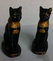 Мини -кошка бог/смола Египет скидка скидка подарочный набор ремесленника украсить домашнюю имитация деревянная керамика