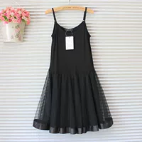 Милая лента, платье-комбинация, кружевная юбка, осеннее платье без рукавов, в корейском стиле