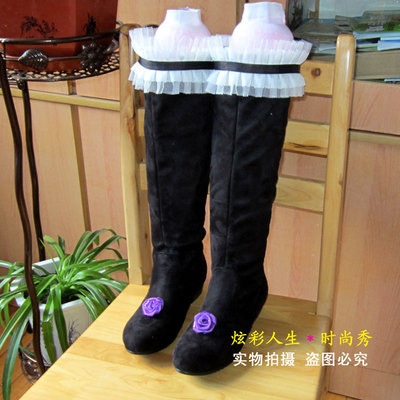 taobao agent Footwear, high boots, cosplay, plus size, lace dress
