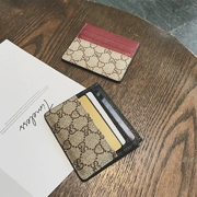2018 mới Châu Âu và Mỹ in ấn gói thẻ nữ triều da đơn giản thời trang siêu mỏng bộ thẻ ngân hàng của tài liệu gói thẻ đa vị trí