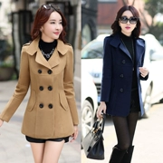 Len áo khoác nữ đoạn ngắn 2017 mùa thu và mùa đông phụ nữ mới của Hàn Quốc phiên bản của phần giữa của mùa đông trung niên Bà Nizi áo