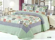 Tấm trải giường bằng vải cotton ba màu của Hàn Quốc được giặt bằng không khí bằng những tấm vải bông theo phong cách châu Âu