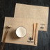 Nhật bản phong cách nghệ thuật cách nhiệt placemat vải hình chữ nhật bảng mat đĩa trái cây pad bông bộ đồ ăn pad bảng vải món ăn mat coaster Khăn trải bàn
