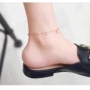 Tuần mới chính hãng sao trăng màu vàng vòng chân nữ Dafu 18K dây chuyền vàng hồng AU750 đơn kim cương gợi cảm vòng đeo chân nữ