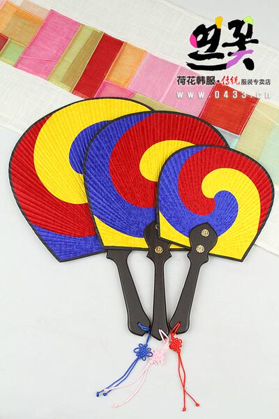 Южной кореи импорт тай-чи веер / корейский шелк веер / корея ремесла Вкус/ подлинный /H-P01474