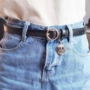 Han Feng mặt dây chuyền mặt dây chuyền đơn giản hoang dã phổ biến vành đai vòng tròn vành đai mỏng nữ - Thắt lưng nit bung giam vong eo