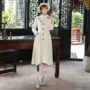 Phong cách Trung Quốc mùa thu mới của phụ nữ quần áo retro gió len cổ áo thêu cổ áo dài ấm áp - Trung bình và dài Coat áo khoác nữ hàn quốc
