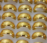 Латунное золотое кольцо подходит для мужчин и женщин, глянцевый аксессуар
