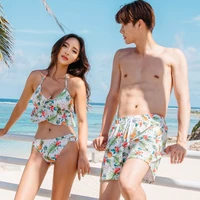 Cặp đôi nữ đồ bơi nam đi biển bikini bikini tam giác chia bikini gợi cảm đồ đôi mặc đi biển	