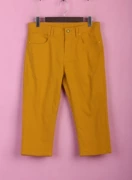 68MKH * 250 quần áo nam trên cổ phiếu mới cắt quần chuẩn mùa hè thường xuyên eo giữa màu vàng quần dài bị cắt