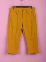 68MKH * 250 quần áo nam trên cổ phiếu mới cắt quần chuẩn mùa hè thường xuyên eo giữa màu vàng quần dài bị cắt quần áo nam