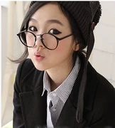 Kính râm mặt lớn retro nam thủy tinh có thể được trang bị kính cận thị phiên bản Hàn Quốc của ống kính siêu nhẹ học sinh nam và nữ mẫu kính cận thị