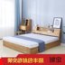 Sồi 2 m giường gỗ rắn 1.5 m hộp cao giường tùy chỉnh 1.8 m giường đôi giường gỗ rắn giường loại Giường