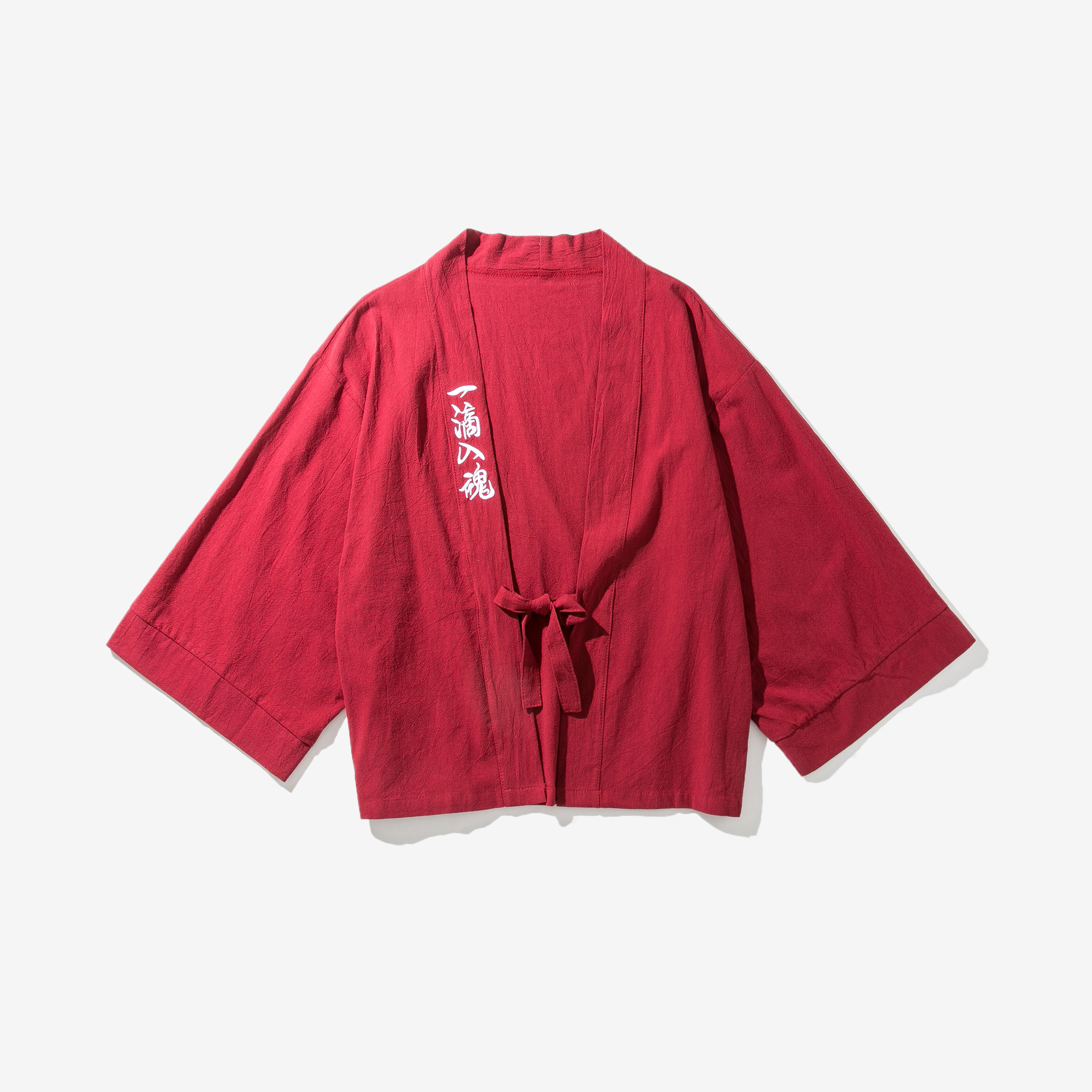 七分袖胖子大码复古中国风风衣刺绣棉麻日系汉服开衫男 f01/p55