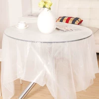 Nhà nguồn cung cấp đám cưới khăn trải bàn dùng một lần khăn trải bàn bằng nhựa giả lụa khăn trải bàn (10 cái) khăn trải bàn túi nhựa trong suốt