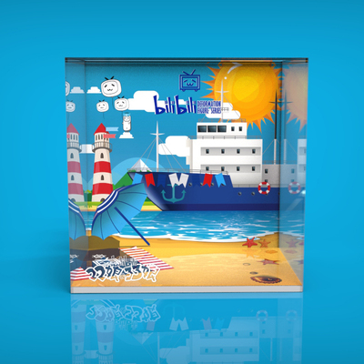 taobao agent Can't move] Bilibili Bilibili 1/8 2233 Mother Navy Wind Dedicated Acrylic Show Box
