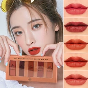 Kakashi Lipstick Set Không Thấm Nước Không Trang Điểm Dưỡng Ẩm Năm Gói Mini Sample Mini Kết Hợp Son Môi Bí Ngô Màu