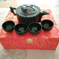 Набор для чая с зеленым нефритом -это высококлассный горшок с четырьмя чашками украшений для нескольких моделей настройка продуктов.