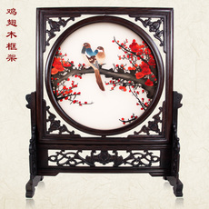 Вышивка Гуандун 粤绣精品喜上眉梢双面绣摆件纯手工刺绣工艺品中国特色新房用品