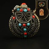 Подвеска ручной работы, медная сапфировая рубиновая портативная инкрустация камня