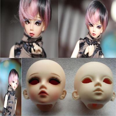 taobao agent Gray feathers humanoid rosemary 3 points, 4 points, 6 points, resin, painting head SD/ bjd doll single -headed
