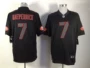 Quần áo bóng đá NFL San Francisco 49 người San Francisco 7 # KAEPERNICK gạch nối màu đen áo thun chơi bóng bầu dục