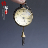 Антикварный латунный кварц, колокольчик с колокольчиком, механические антикварные классические карманные часы