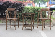 Đặc biệt cung cấp gỗ gụ nội thất cánh gà người yêu bằng gỗ tựa lưng ghế ba mảnh giải trí bàn trà nhỏ và ghế kết hợp - Bàn ghế ngoài trời / sân